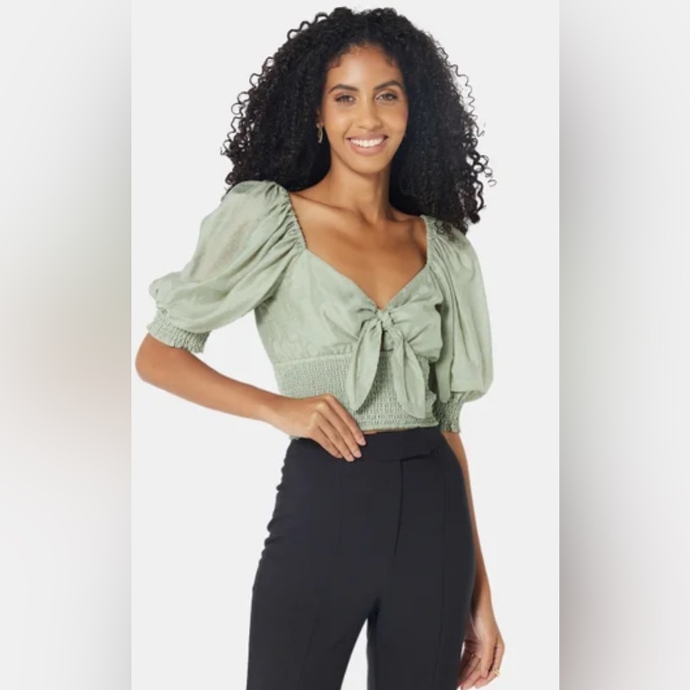 KEEPSAKE the Label Sage Green Puff Sleeve Blouse XS